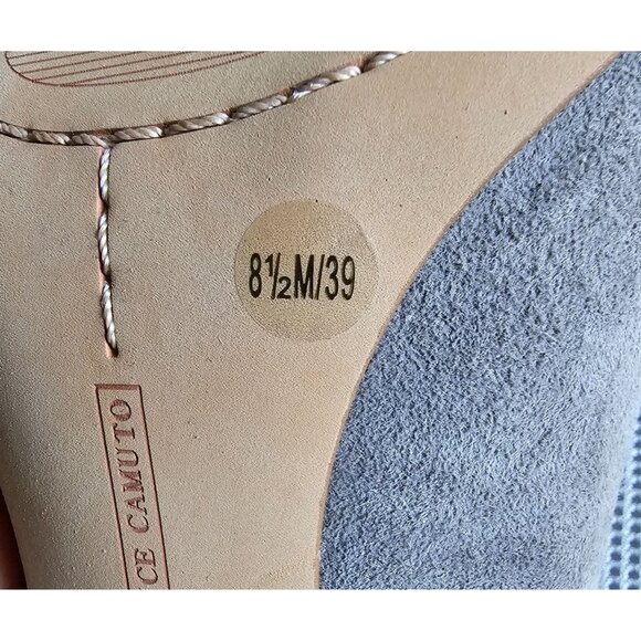 Vince Camuto Gray Pointed Toe Ankia Suede High Heel Pump Women's 8 ½ / 39 NWOB - Picture 11 of 11